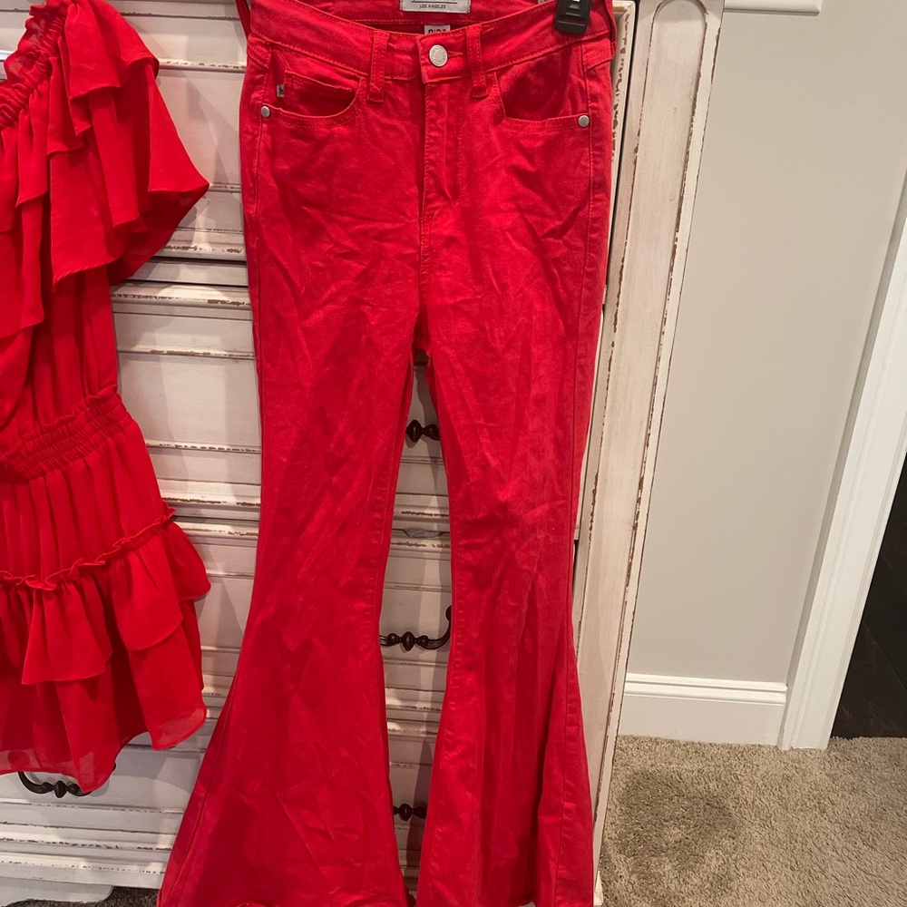 Red Judy Blue Bellbottom jeans size 0. Slightly used. Worn twice.